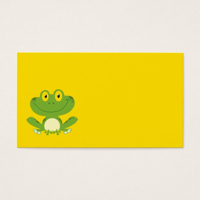Cartes De Visite Jolie grenouille verte (Devant)