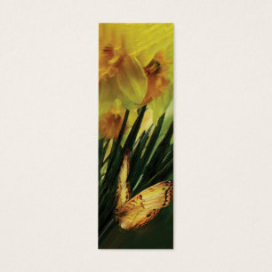 Cartes De Visite Jonquilles - première fleur de signet de ressort