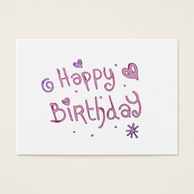 Cartes De Visite Jouer Joyeux texte d'anniversaire (Devant)