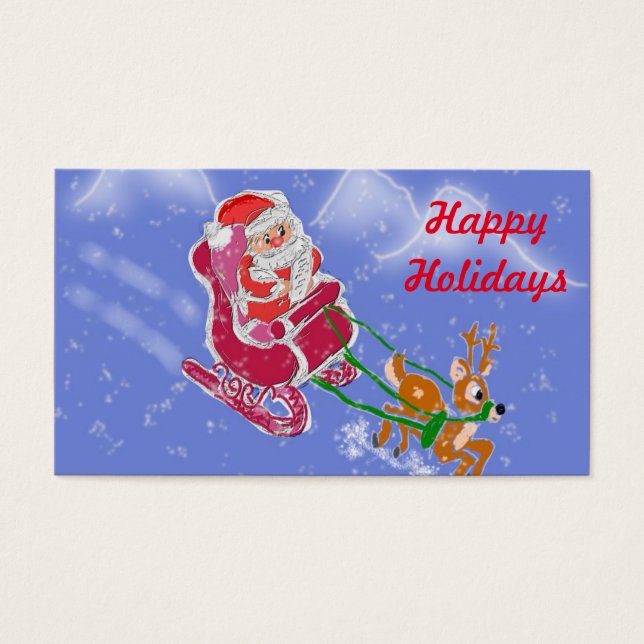 Cartes De Visite Joyeuses fêtes (Devant)