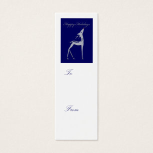 Cartes De Visite Joyeuses fêtes - étiquette cadeau rennes