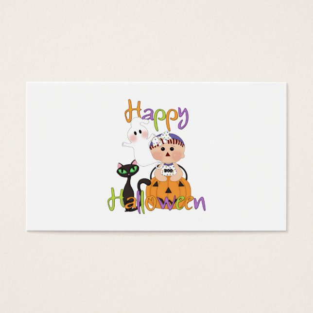 Cartes De Visite Joyeux amis de bébé Halloween (Devant)