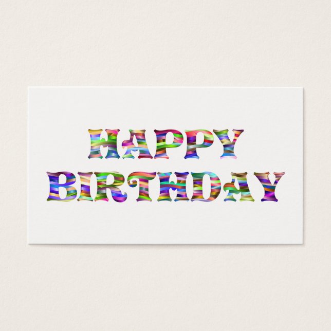 Cartes De Visite Joyeux anniversaire (Devant)