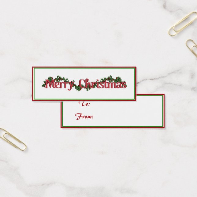 Cartes De Visite Joyeux cadeau de Noël (Bureau)