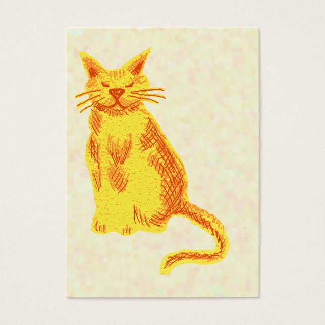 Cartes De Visite Joyeux chat (Devant)