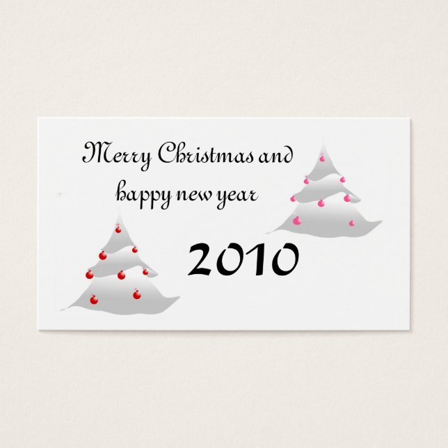 Cartes De Visite Joyeux Noël (Devant)