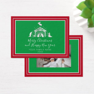 Cartes De Visite Joyeux Noël Bonne année Sainte Famille Unique