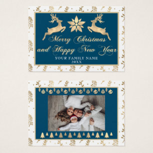 Cartes De Visite Joyeux Noël Joyeux Nouvel An Nom Photo Marine