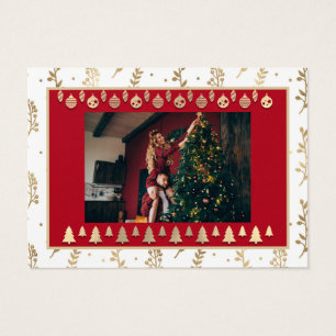 Cartes De Visite Joyeux Noël Joyeux Nouvel An Nom Rustique