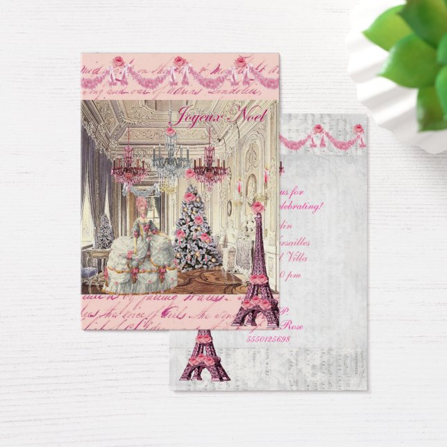 Cartes De Visite Joyeux Noel Marie Antoinette Château de Versailles (Bureau)