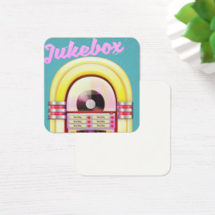 Cartes De Visite Juke-box de musique vintage