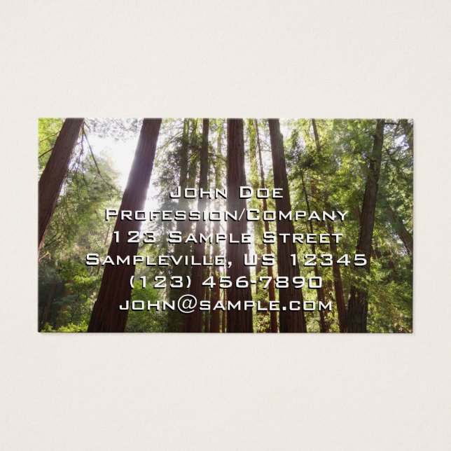 Cartes De Visite Jusqu'aux séquoias du matin (Devant)