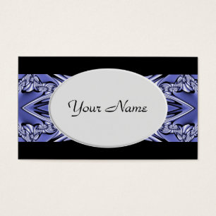 Cartes De Visite Kaleidoscope fractal ART - ligne bleue 2