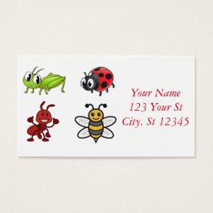 Cartes De Visite Kawaii Insectes Thunder_Cove