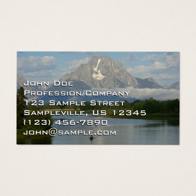 Cartes De Visite Kayak dans le Parc national de Grand Teton (Devant)