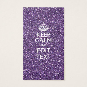 Cartes De Visite Keep Calm and Have Your Text Glamour Mauve