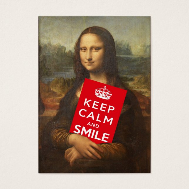 Cartes De Visite Keep Calm And Smile (Devant)