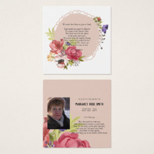 Cartes De Visite Keepsake PHOTO Celebration Life Memorial Funeral