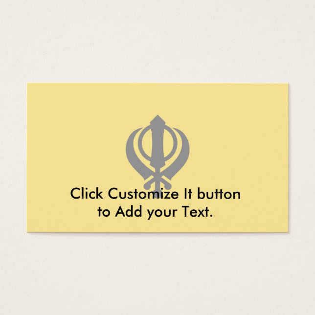 Cartes De Visite Khanda Sikhism (Devant)