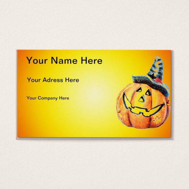 Cartes De Visite Kine de Halloween (Devant)