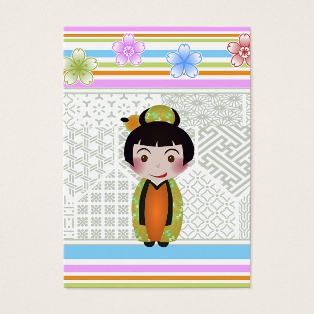 Cartes De Visite kokeshi noshi (Devant)