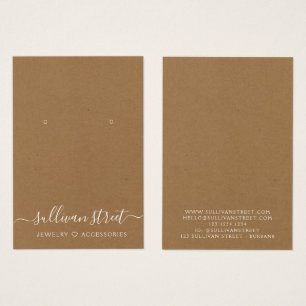 Cartes De Visite Kraft Earrings Jewelry Display Card