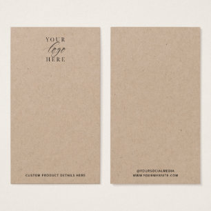 Cartes De Visite Kraft Modern Minimalist Logo Personnalisé Étiquett