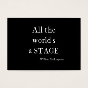 Cartes De Visite La citation de Shakespeare tout le monde est des