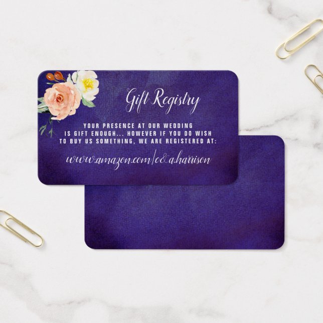 Cartes De Visite La Collection Mariage Romance In Bloom (Bureau)