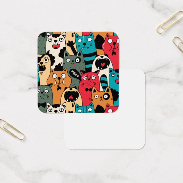 Cartes De Visite La Crowd of cats (Bureau)