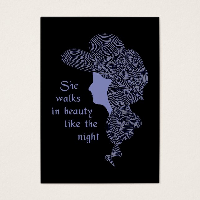 Cartes De Visite La Dame de Byron Valentines (Devant)