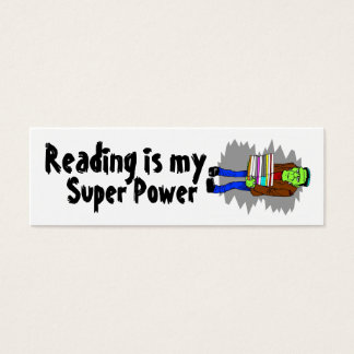 Cartes De Visite La lecture est mon Super Power Mini marqueur
