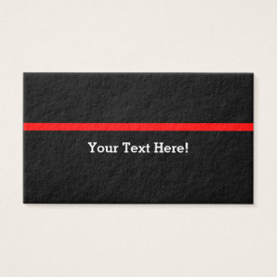 Cartes De Visite La Ligne Rouge Mince Symbolique Personnalise Cela