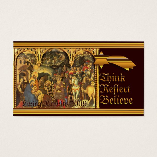 Cartes De Visite La Nativité Médiévale (Devant)