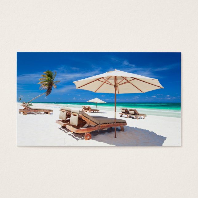 Cartes De Visite La plage du Resort (Devant)