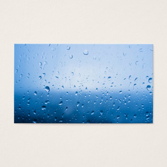 Cartes De Visite La pluie tombe sur une vitre (Devant)