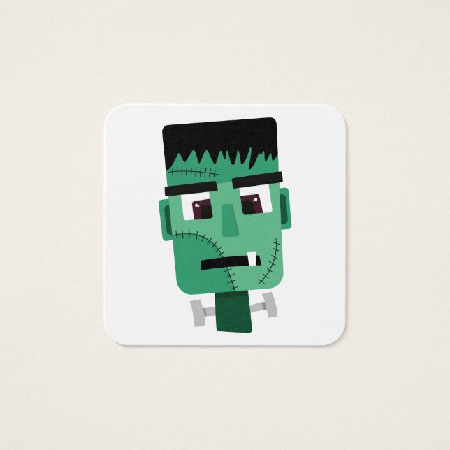 Cartes De Visite La tête du monstre Frankenstein (Devant)