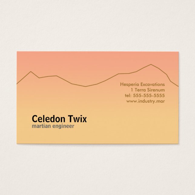 Cartes De Visite La vie sur Mars (Devant)