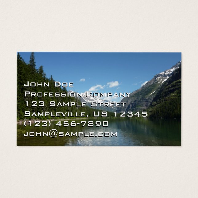 Cartes De Visite Lac Avalanche I dans le parc national Glacier (Devant)