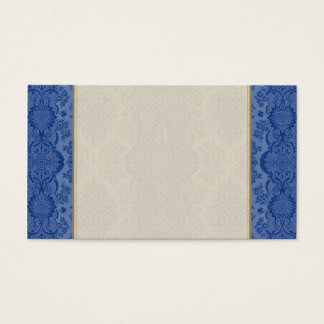 Cartes De Visite Lacy Vintage Floral en bleu moyen