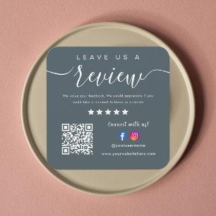 Cartes De Visite Laissez-nous un commentaire Facebook Instagram Log
