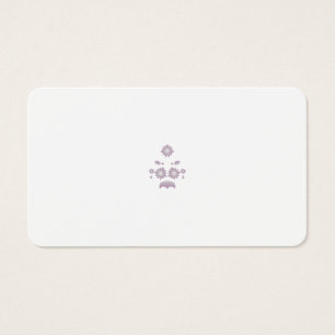 Cartes De Visite Lait blanc classique Rose décoratif