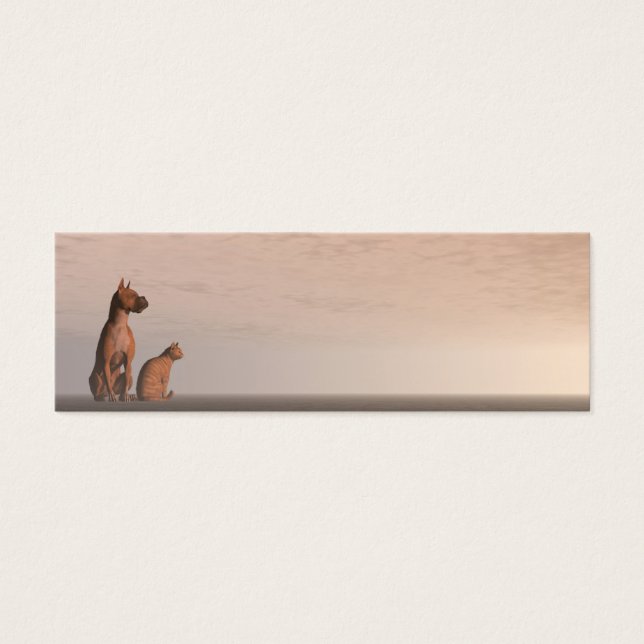 Cartes De Visite L'amitié des chiens et des chats (Devant)