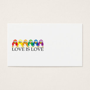 Cartes De Visite L'amour est amour : Pingouins