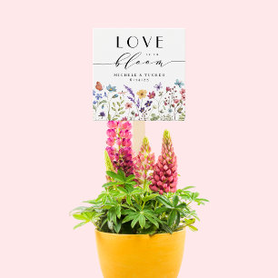 Cartes De Visite L'amour est dans la Fête des mariées en fleur Favo