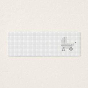 Cartes De Visite Landau gris-clair et blanc de bébé