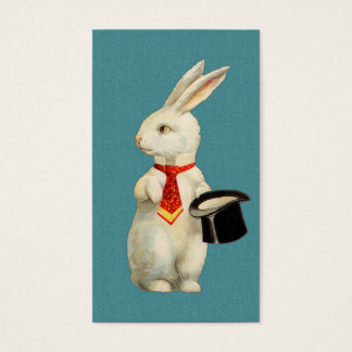 Cartes De Visite Lapin blanc vintage