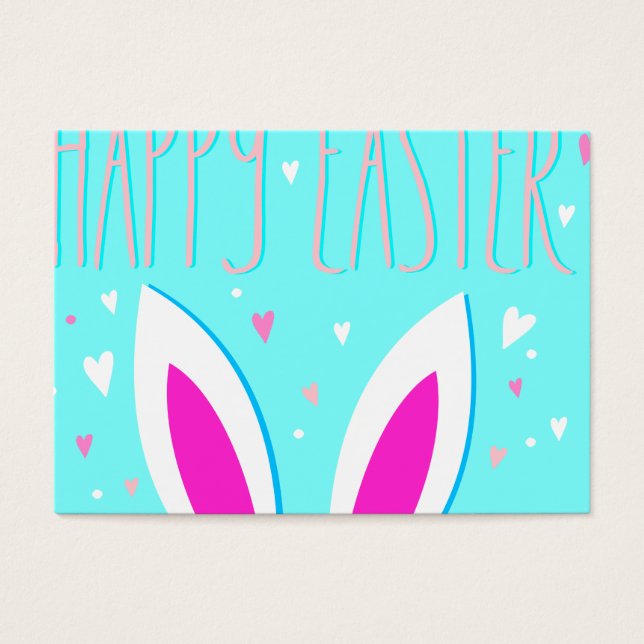 Cartes De Visite lapin de pâques heureux (Devant)