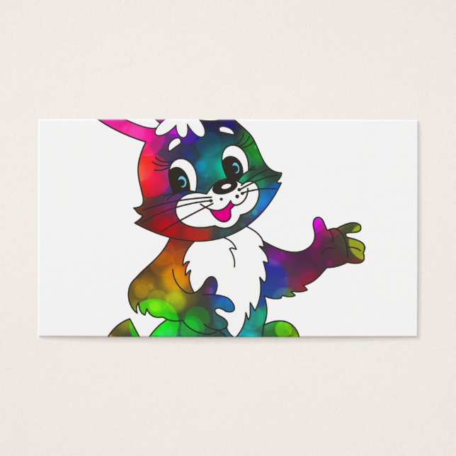Cartes De Visite lapin de pâques psychédélique (Devant)