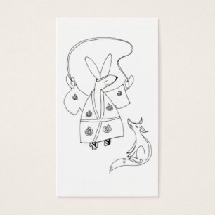 Cartes De Visite lapin et renard japonais